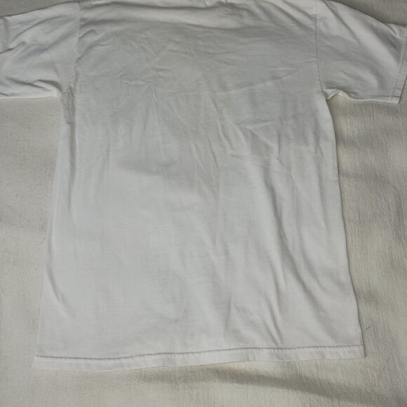Vintage MMs T Shirt Mens Size Medium White Y2k Grunge Retro Jerzees Heavyweight - Picture 15 of 16